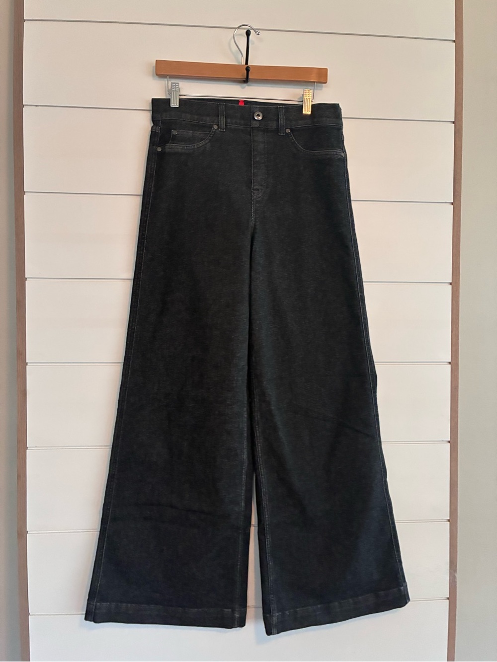 Spanx Wide Leg High-Waist Black Jeans size L - Picture 10 of 11